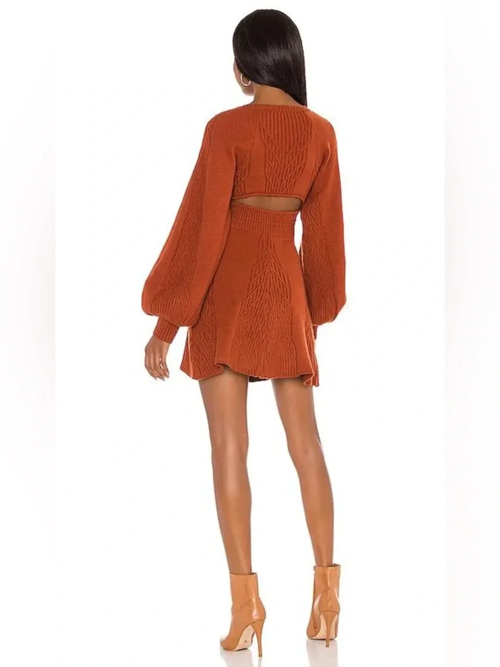 FREE PEOPLE Emmaline Mini Dress in Cinnamon